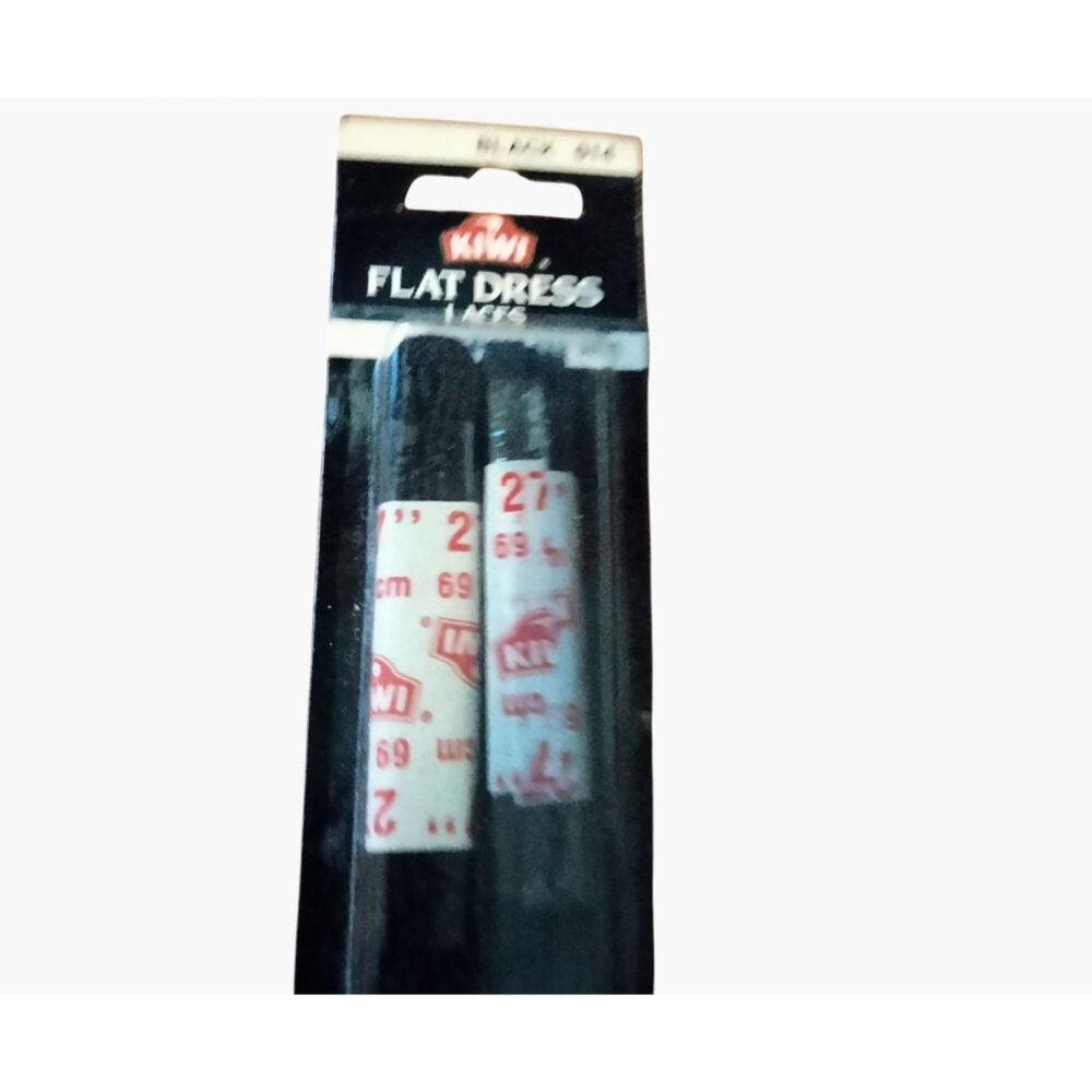 Kiwi Flat Dress Laces Black 27 Inches 2 Pairs